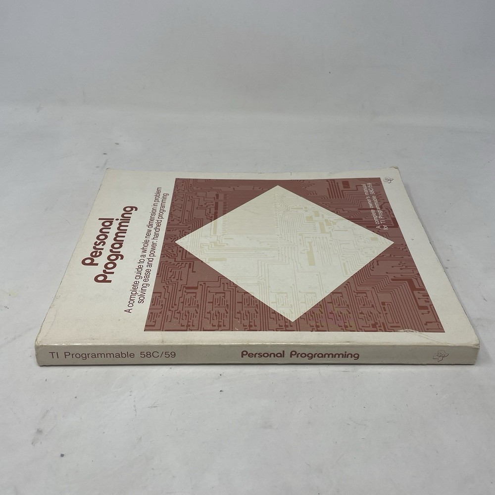 Personal Programming TI-58C 58C/59 Owner's Manual Texas Instruments Calculator