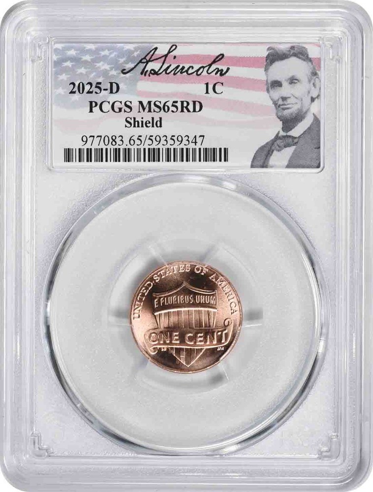2025-D Lincoln Cent MS65RD PCGS