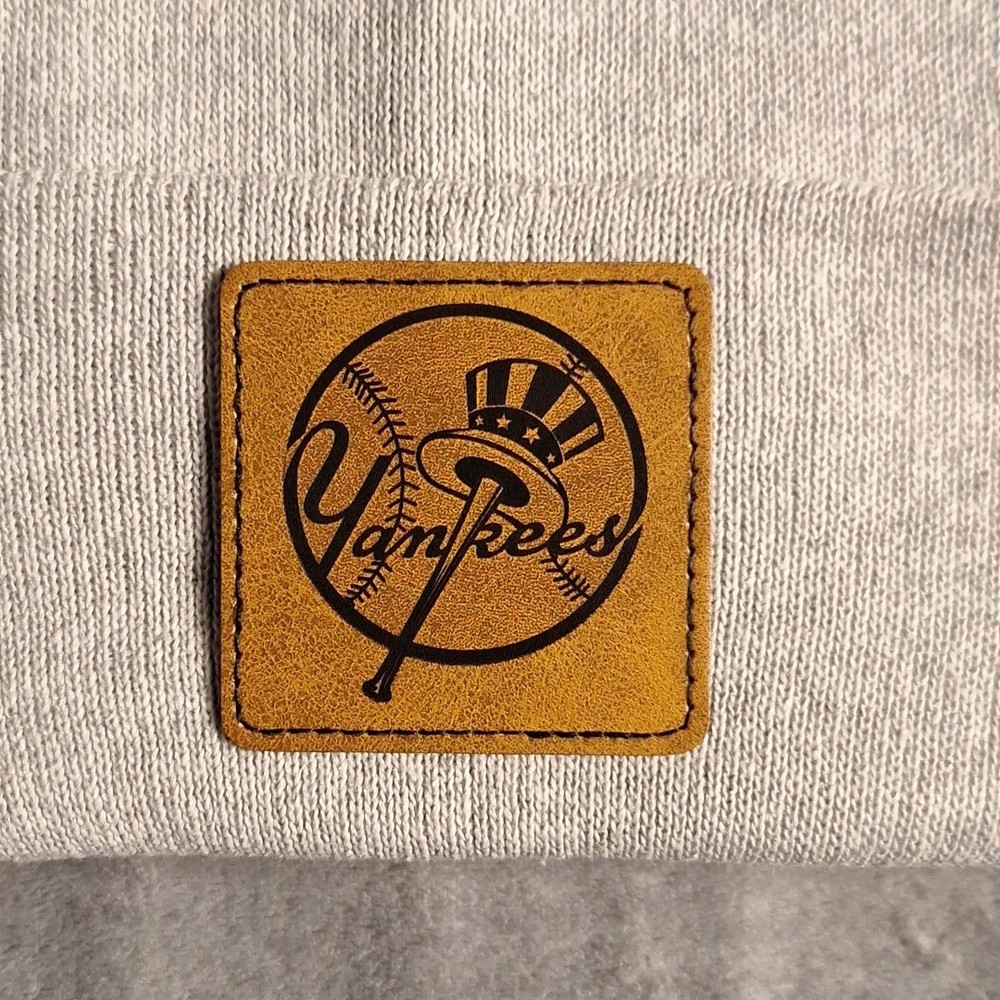 Yankees Leather Square Patch MLB (Patch Only)