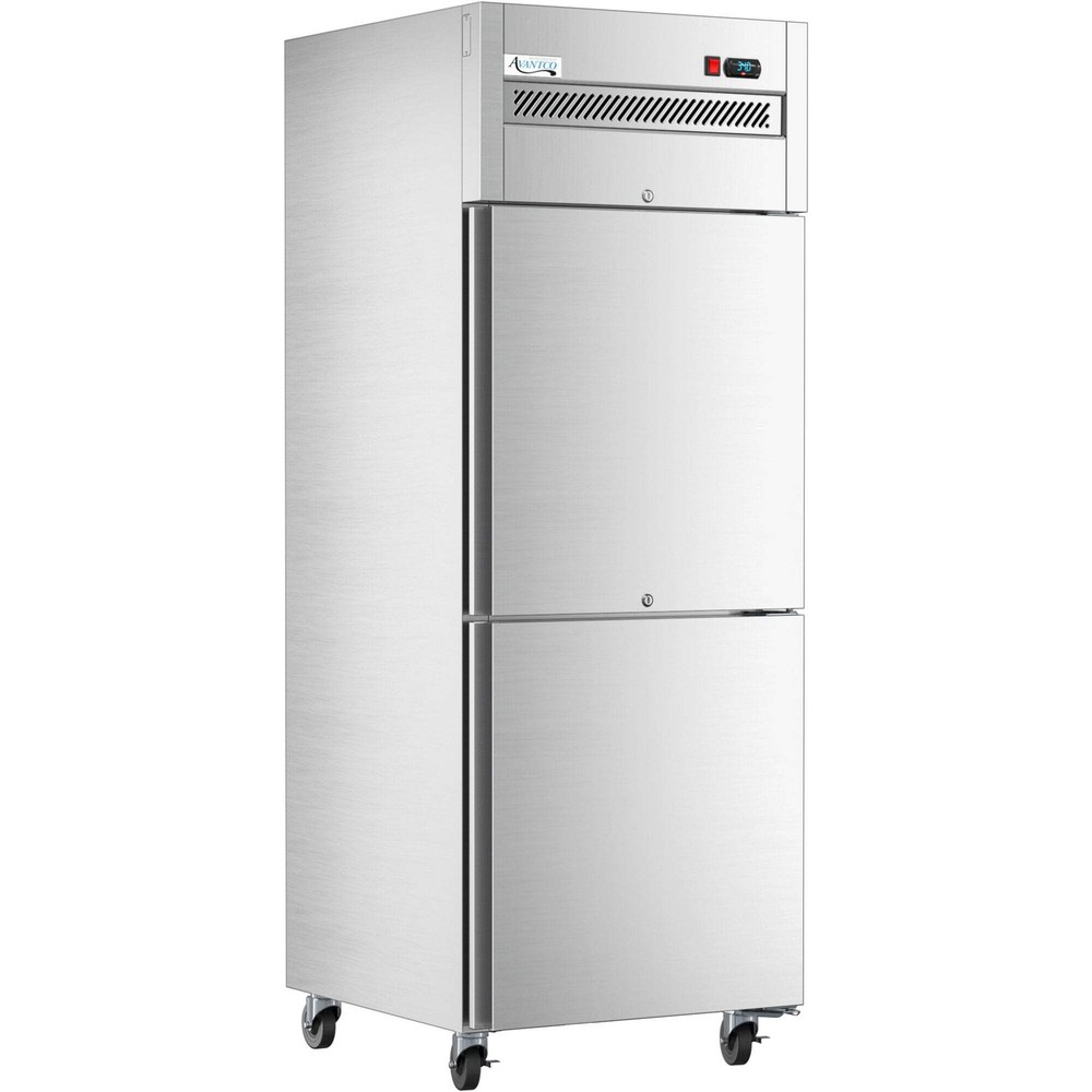29" Right-Hinged Solid Half Door Stainless Steel Reach-In Refrigerator