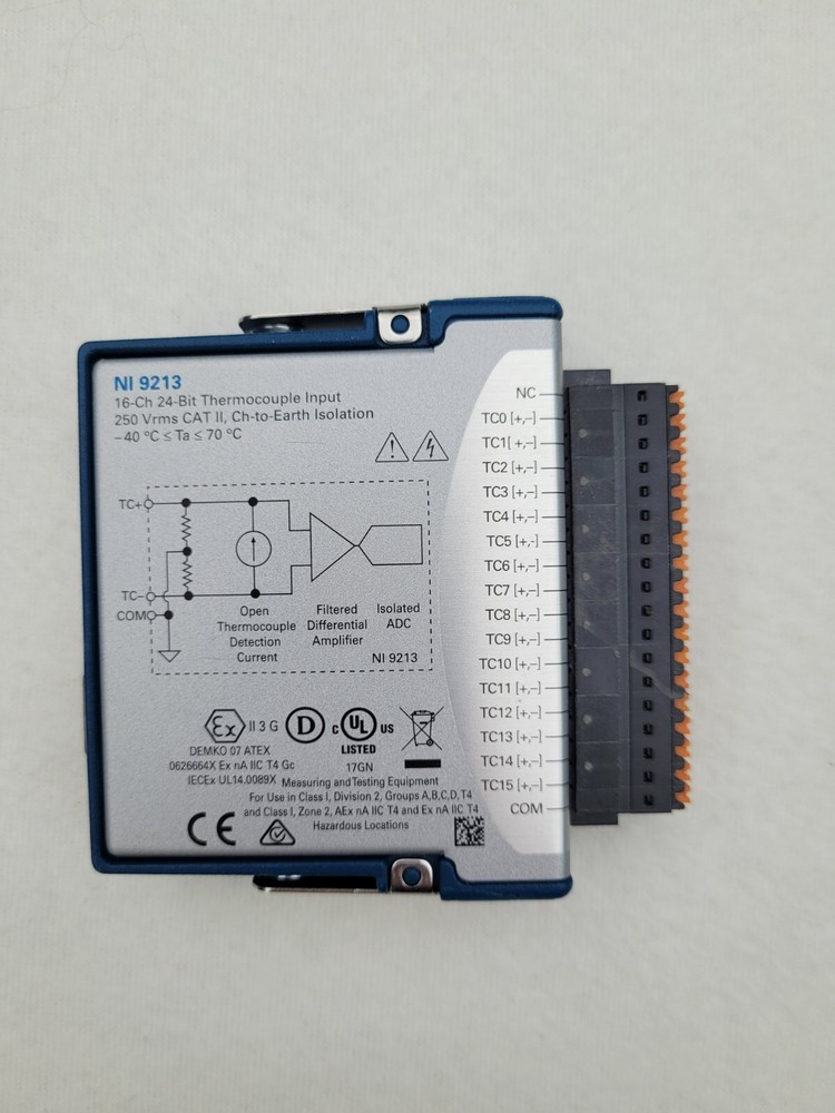 NI-9213, 16-Channel, 75 S/s Aggregate, ±78 mV C Series Temperature Input Module