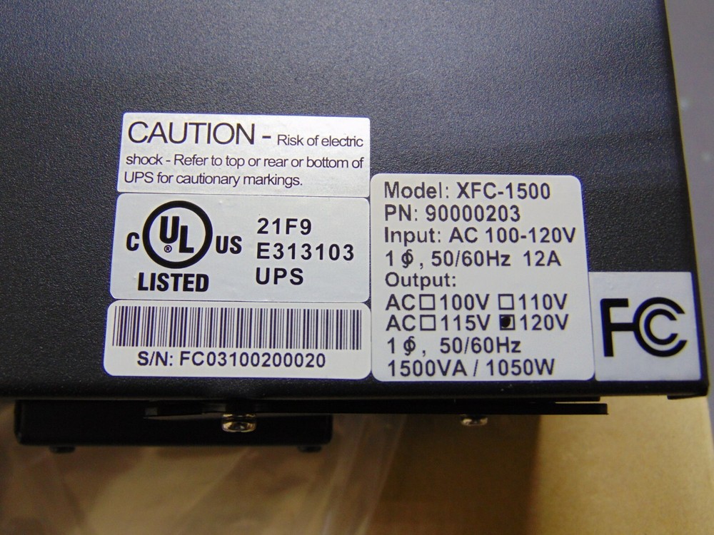 Xtreme Power Conversion UPS Backup Unit XFC-1500 120v 1500VA