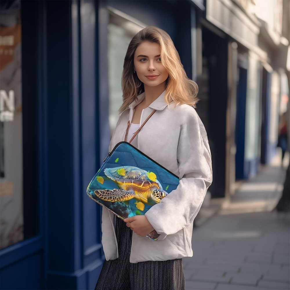 Sea Turtle Laptop Sleeve Bag Compatible with 13-14 inch Notebook Computer Tab...