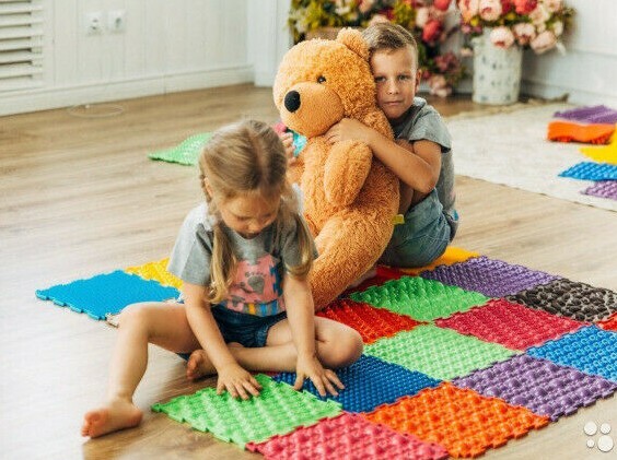 Orthopedic Sensory Floor Mats Set of 8 Pads by ORTODON Foot Massage Kids