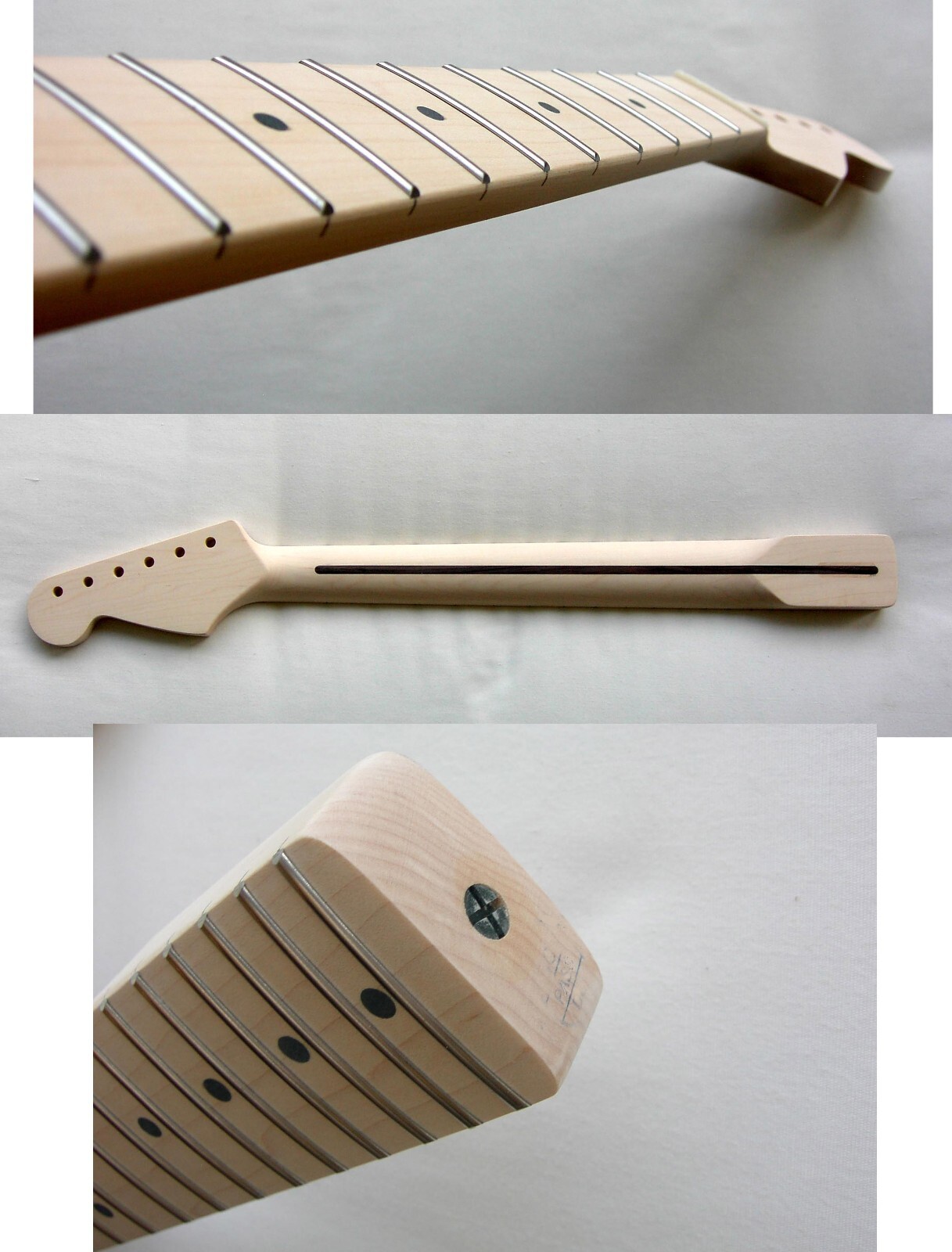 Stratocaster Guitar Neck/1-Piece/21 Jumbo /Unfinished/fits Warmoth, Fender STRAT