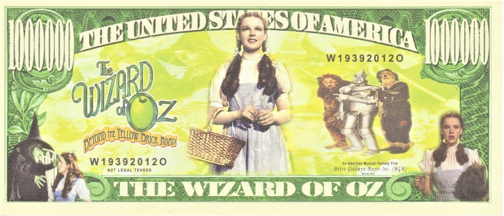 Wizard Of Oz Million Dollar Novelty Banknote As Pictured New Condition