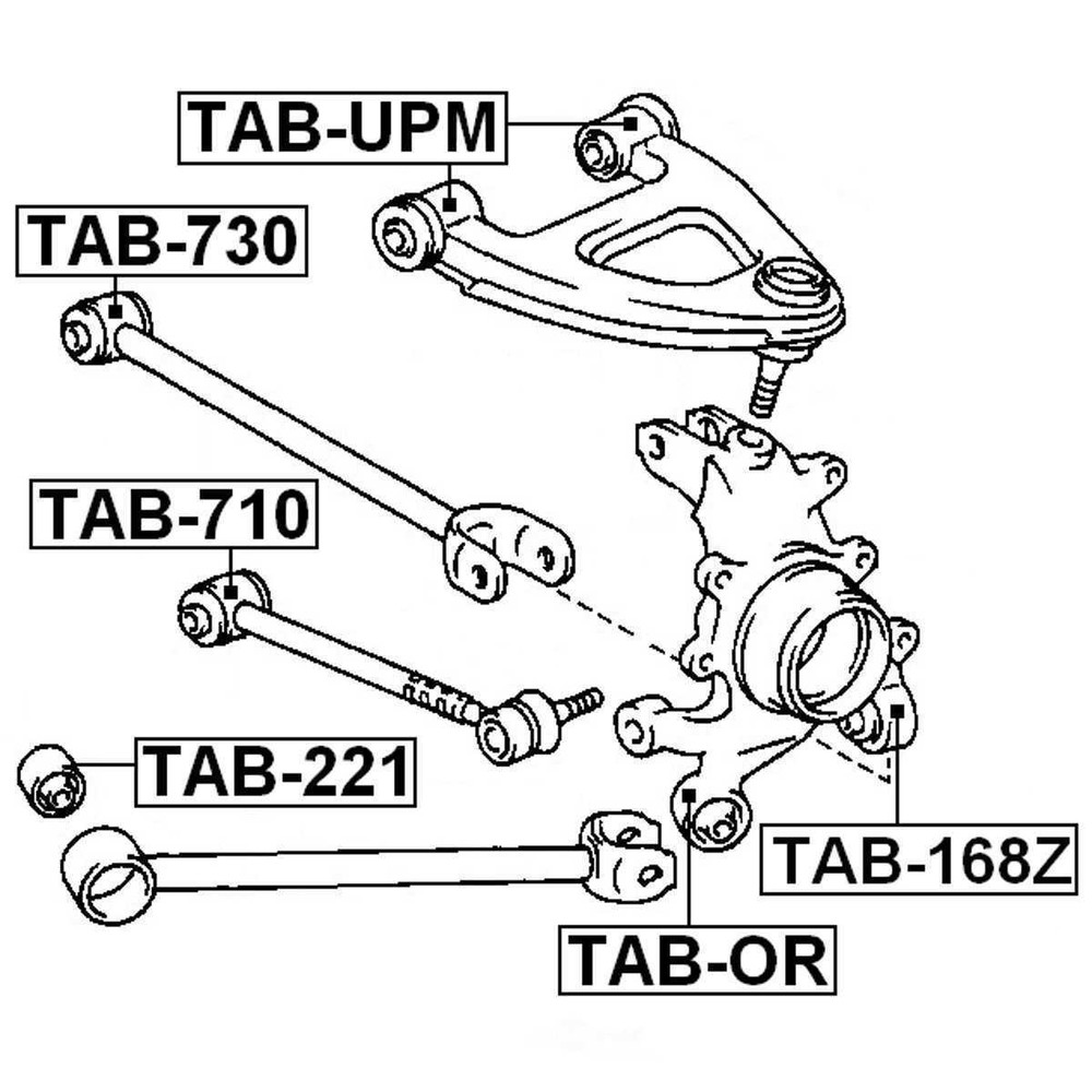 Suspension Control Arm Bushing Febest TAB-730