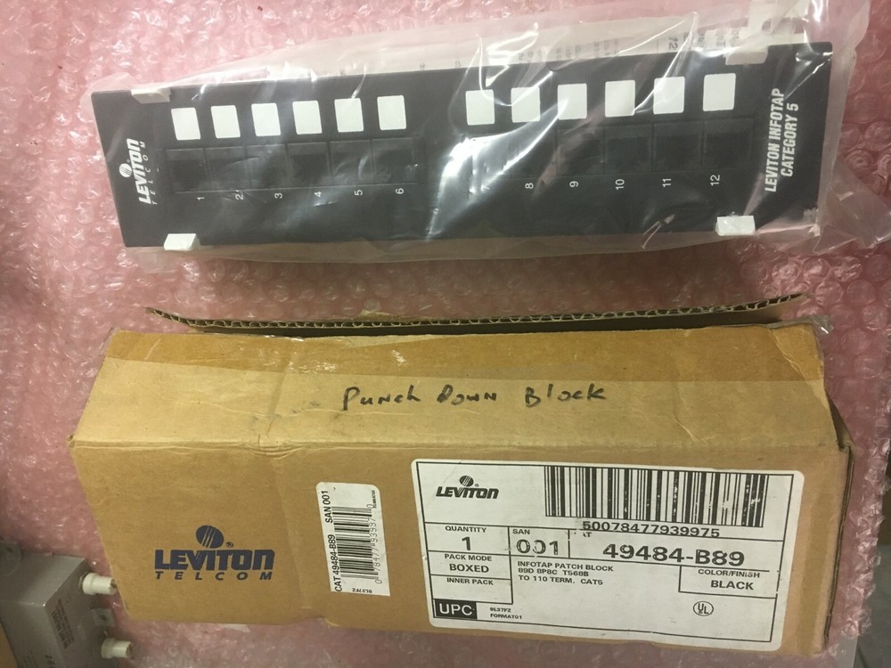 Leviton InfoTap Category 5 Patch Block, 12 port