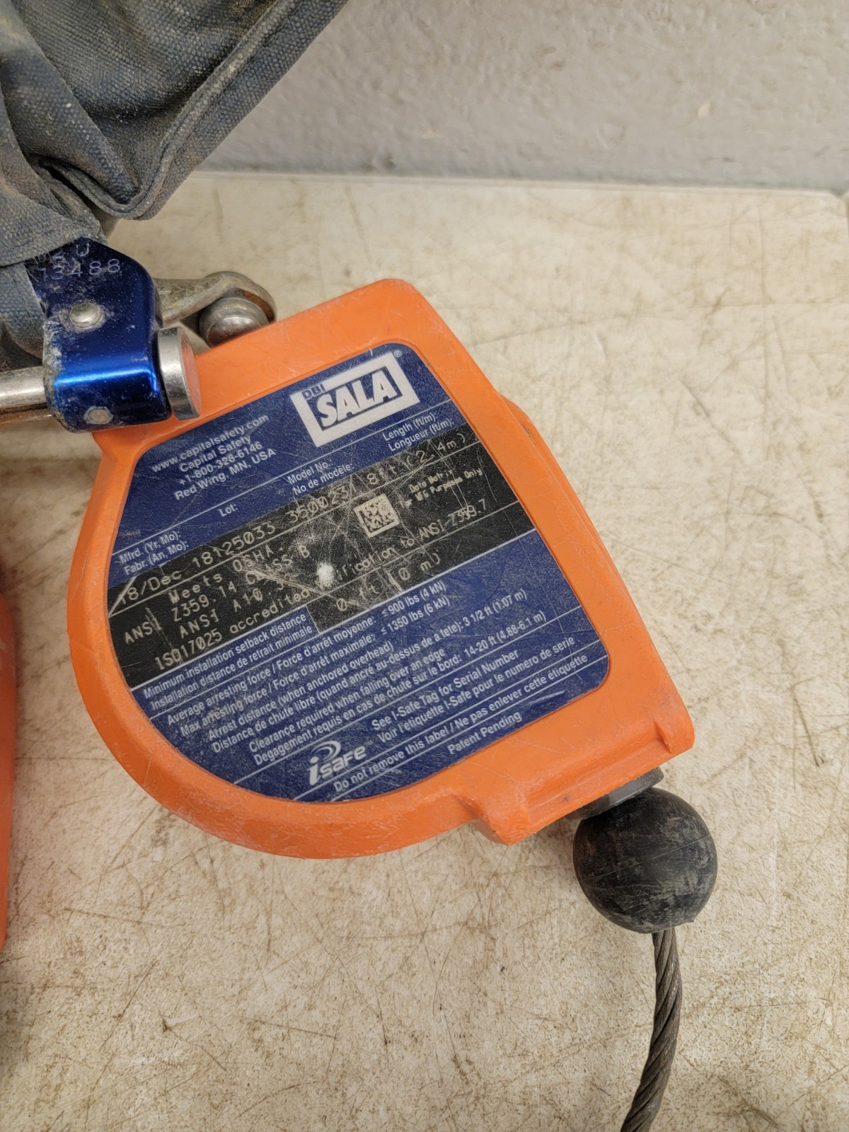 3M DBI SALA NANO-LOK 8' EDGE 3500231 DUAL LEG SELF RETRACTING LIFELINE LANYARD 9