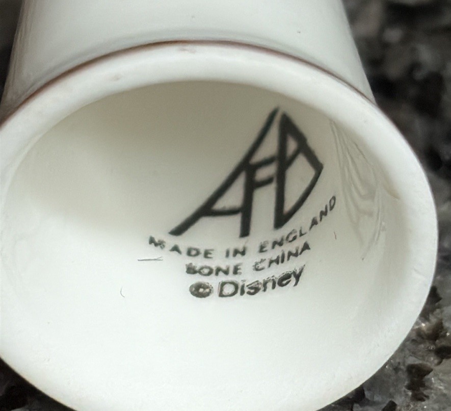 Disney Mickey Mouse Ceramic Thimble England Bone China