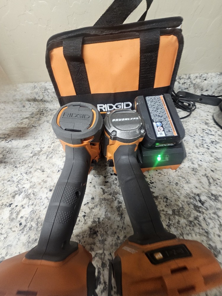 Dual (2)Rigid Brushless Drill Driver