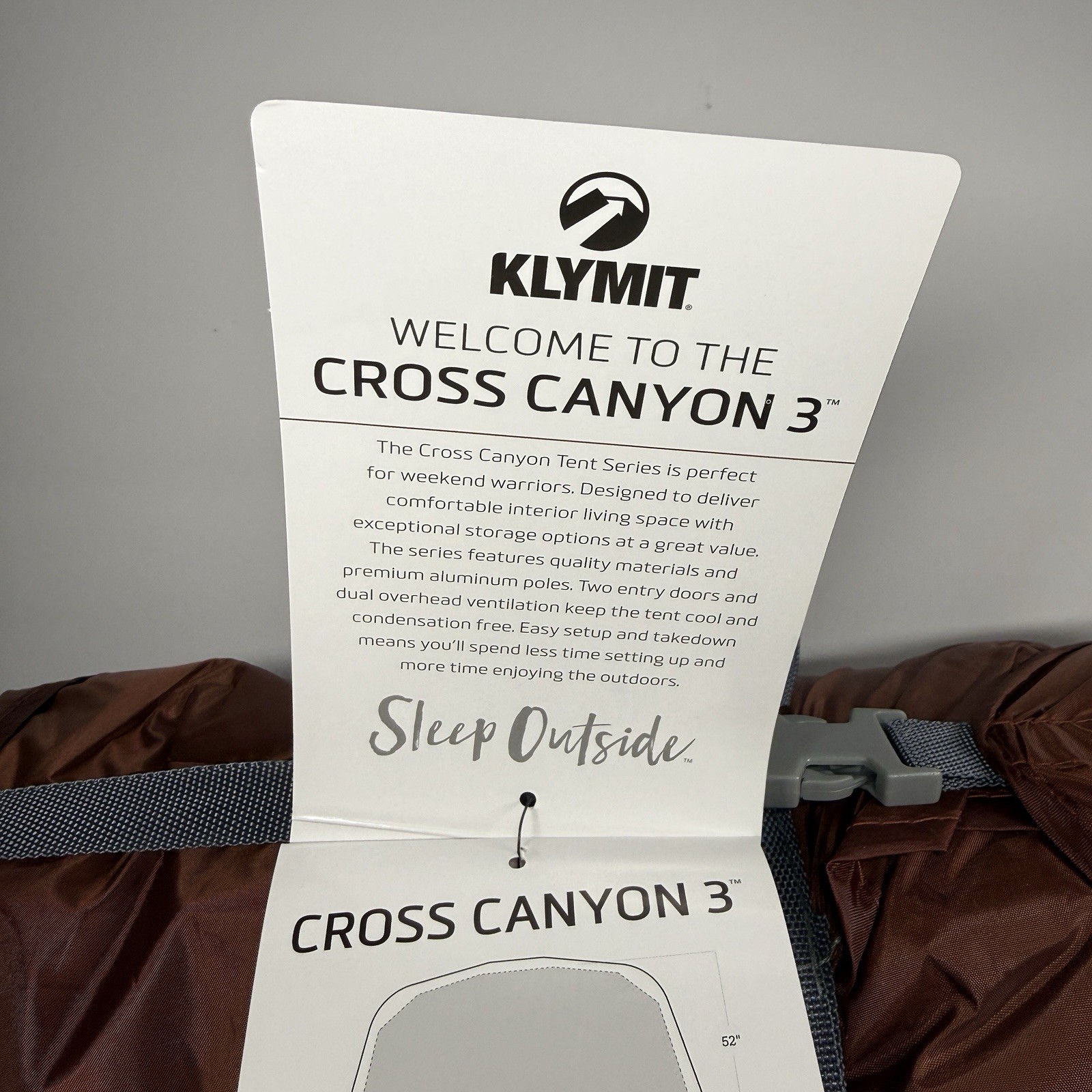 Klymit Cross Canyon 3 Person backpacking Tent BRAND NEW