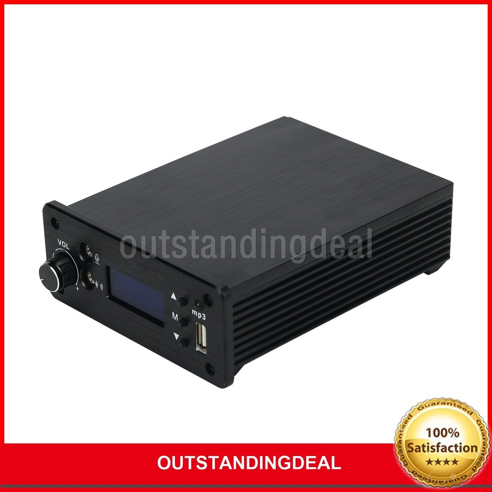 EL-15S Wireless Stereo LCD Broadcast Radio Station 1W-7W U Disk MP3 Player Black