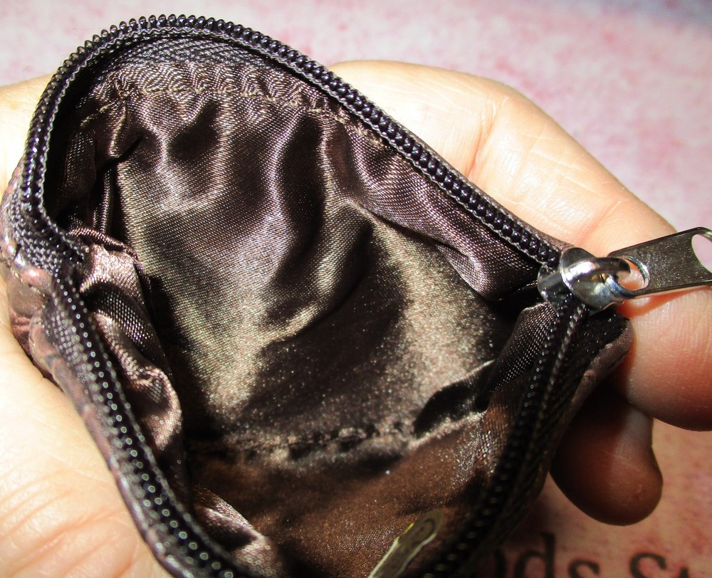 Brown Crocodile Skin Pattern Vinyl Rosary or Chaplet Pouch with lining