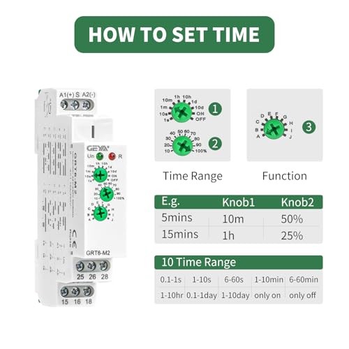 10A MultifunctionTimer Relay 10 Funcitons Time Delay AC/DC24V-240V Grt6-m2