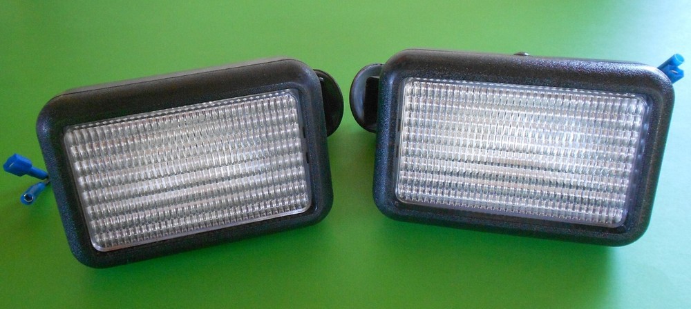 Vintage J.W. SPEAKER Rectangular LIGHTS 12 volt Rare End Mounts