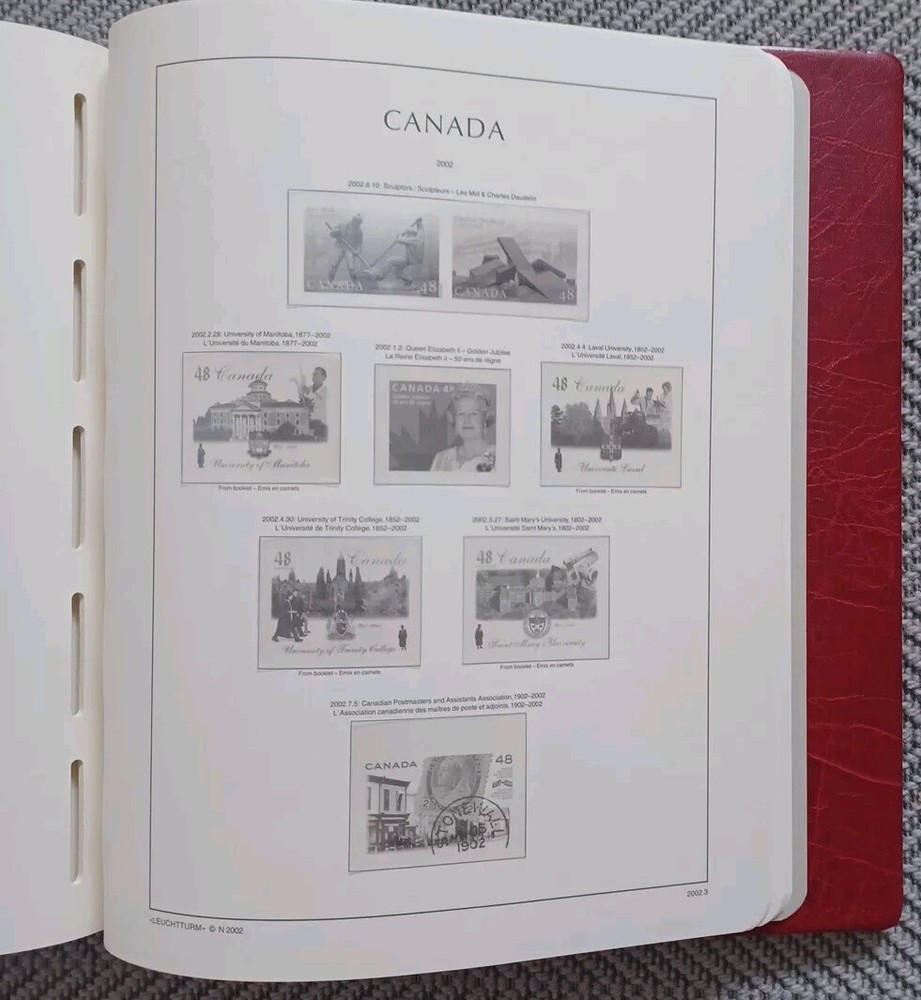 Lighthouse Stamp Album Canada, Hingeless, (1996-2003) RED
