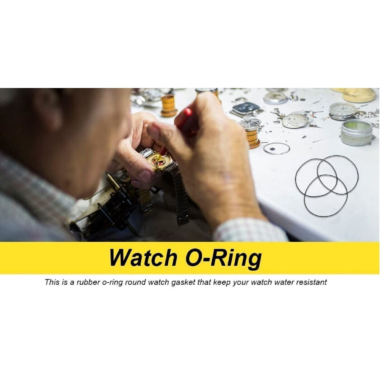 Rubber Watch Case Back O Ring Round Gasket 36mm-40mm Thick 0.7mm