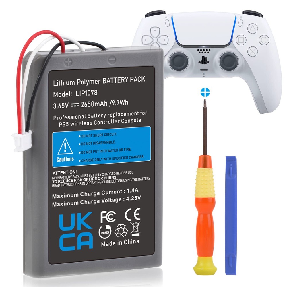 PS5 Controller Battery, 2650mAh LIP1708 Replacement Battery for Sony Playstat...