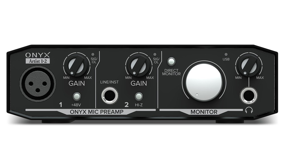 Mackie Onyx Artist 1.2 2x2 USB Recording Studio Interface+Microphone+Cable+Mount