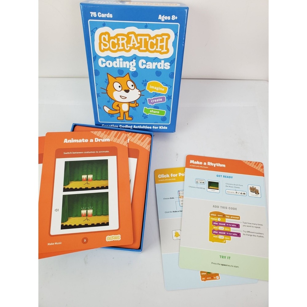 Scratch Coding Cards Ages 8+ Beginner Level Learn to Code STEM4