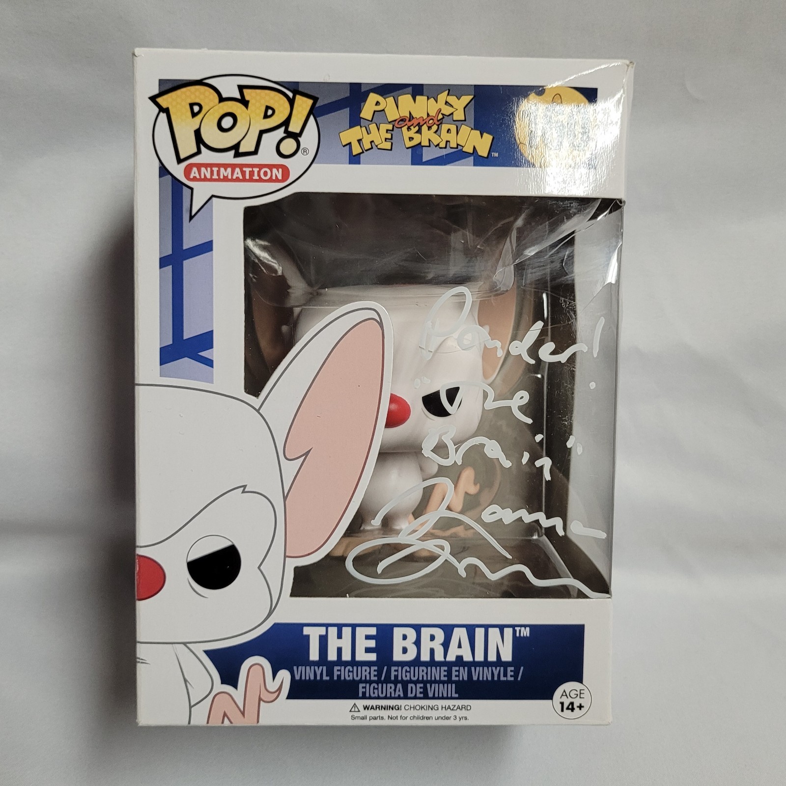 Maurice Lamarche Signed Pinky And The Brain Funko POP! #160 Vinyl Autograph