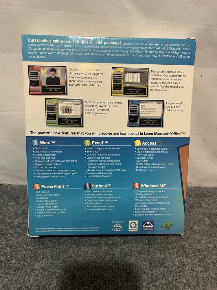 2001 Microsoft Office XP 6 CD Set NIB
