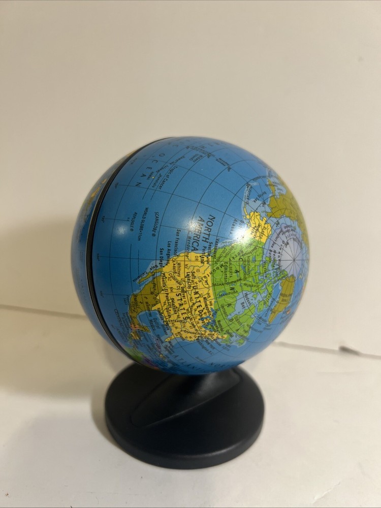 Replogle Desk Size Mini Globe 2001 World 6’’ Educational Map Decor