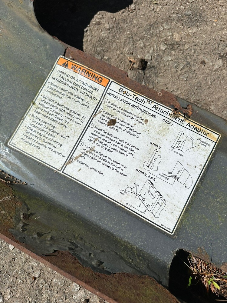 BOBCAT SKID STEER TO FIT MT MACHINE ADAPTER INTERFACE