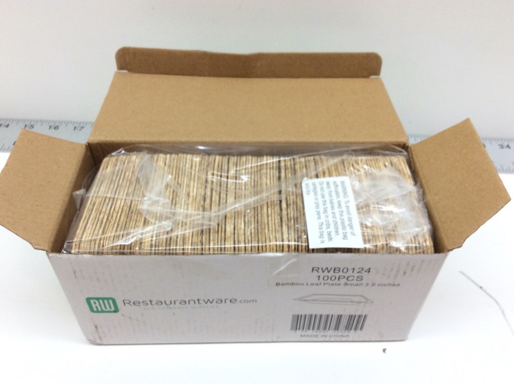 Restaurantware Bamboo Leaf Plate Small 3.6" 100 Count Box