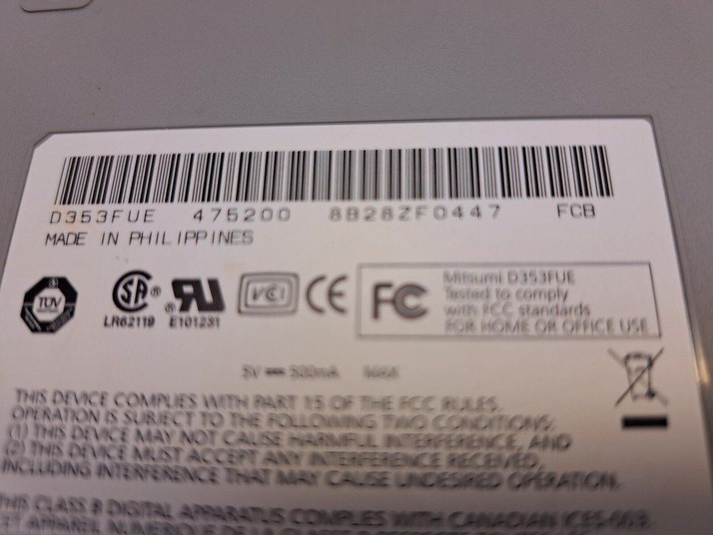 Smart Disk Fd-05PUB USB External 3.5" 1.44 MB Floppy Disk Drive - TESTED