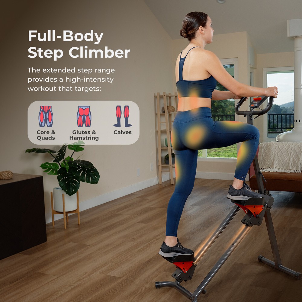Smart Adjustable Step Stairs Climber Foldable Strength Core Home Workout 330 lbs