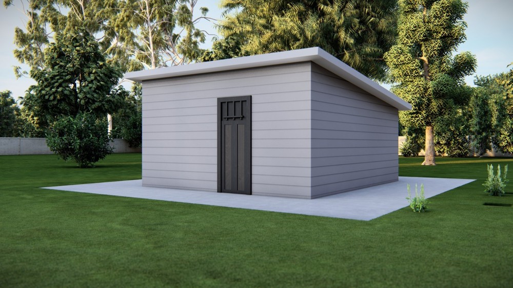 16x16' Studio Tiny Home Shed Building Plans with Floor Plan, and More