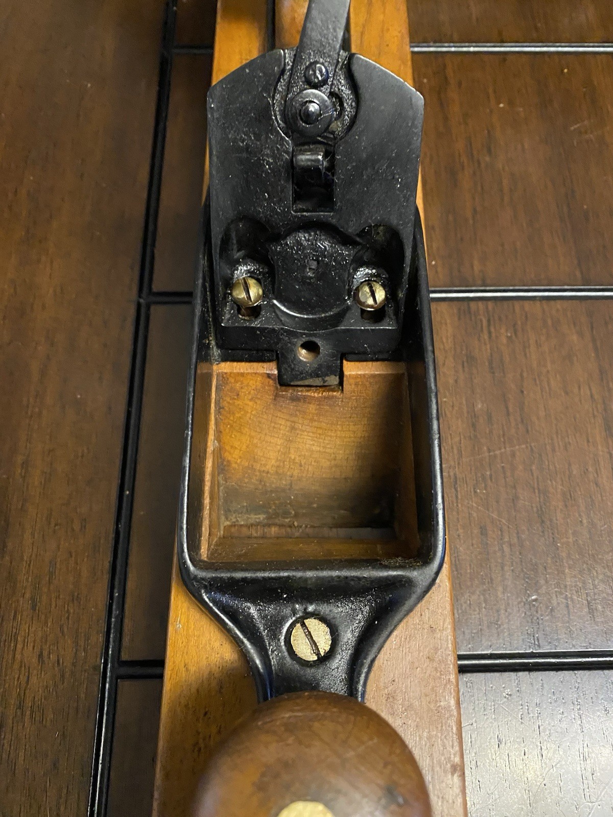 Antique c.1910 Ohio Tools Co.No.027 Wood Transitional Jack Plane “Ohio Globe”