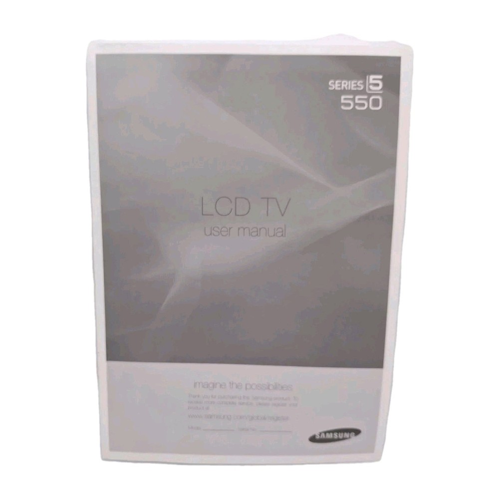 Samsung LCD TV Series 5 550 User Manual & Quick Setup Guide