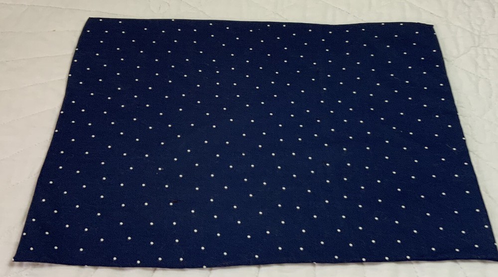 Vintage Patchwork Table Topper Or Doll Crib Quilt, Rectangles, Blue, Multi
