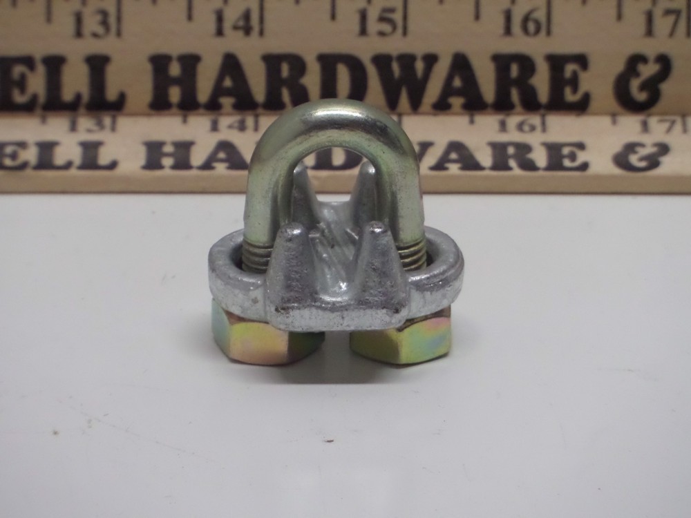 Cable Clip Drop Forged 1/4" Galvanized Wire Rope Cable Clips Rigging Quantity 10