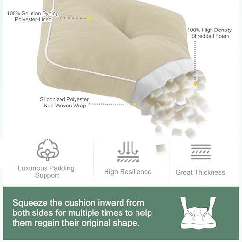 Outdoor Rocking Chair Cushion 17 × 17 Inch 17 x 17 Inch (Seat&Back Set) Beige