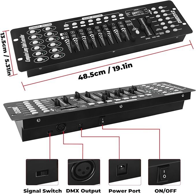 192 Channels Operator Console Controller DMX512 Fit Stage Lighting DJ Light New