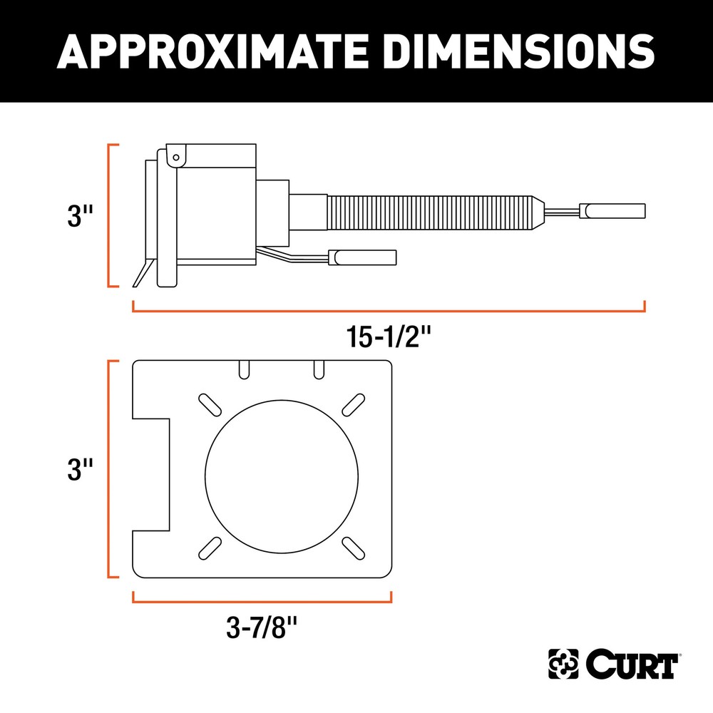 Curt 57102 Multi-Function Socket with Backup Alarm