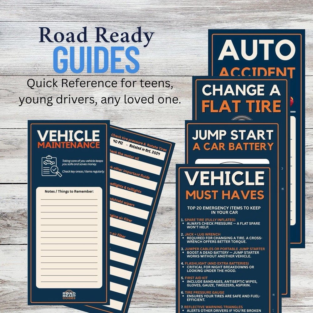 Road Ready Guide Glovebox Bundle - Quick Reference - Young Drivers & Loved Ones