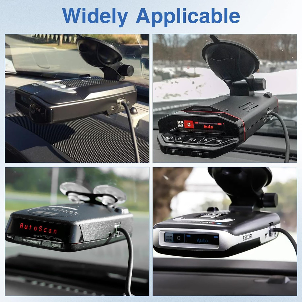 Radar Detector Cable, USB to RJ11 Plug Power Cord with Mute Function,Replacement