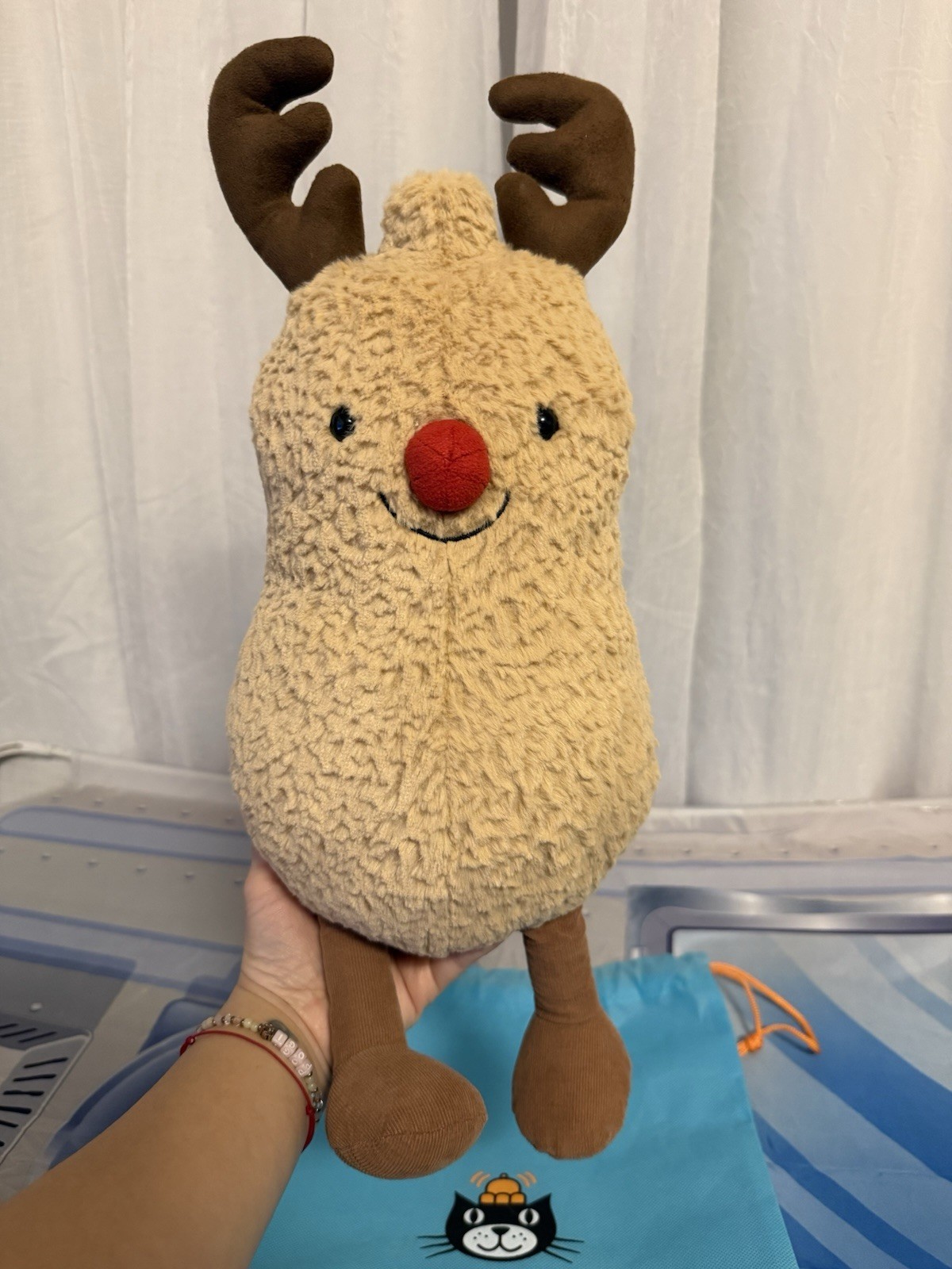 Authentic Jellycat Amuseables Peanut Reindeer LARGE - BNWT - US Seller