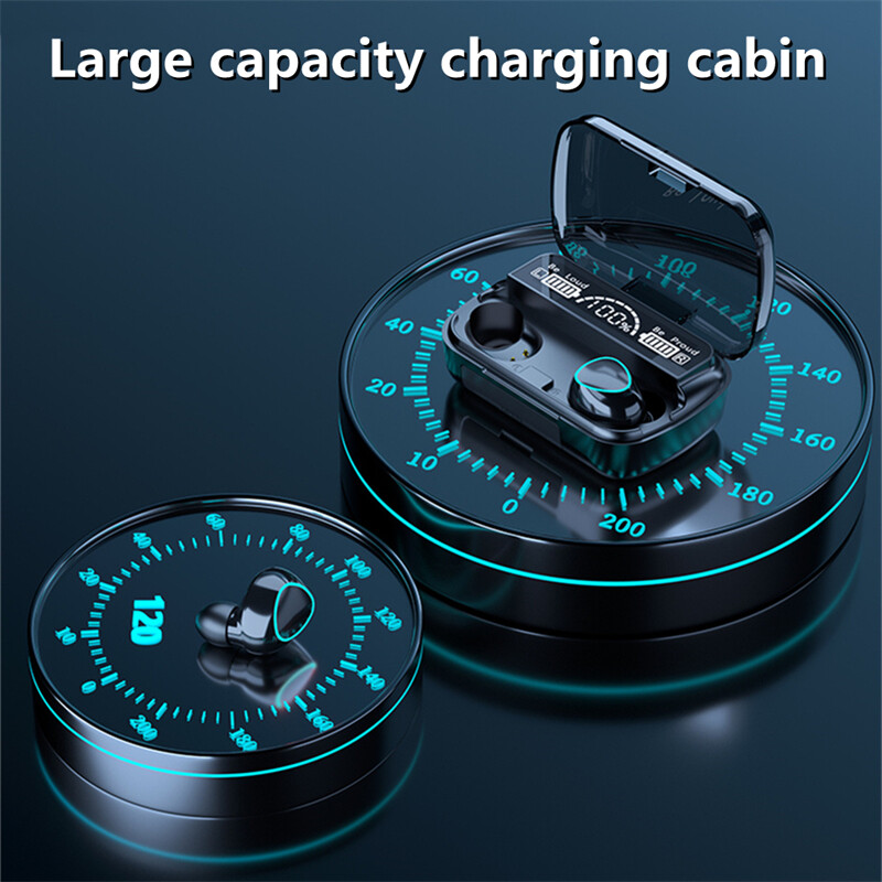 TWS Bluetooth Earbuds Waterproof Bluetooth 5.2 Headset Noise Cancelling Wireless