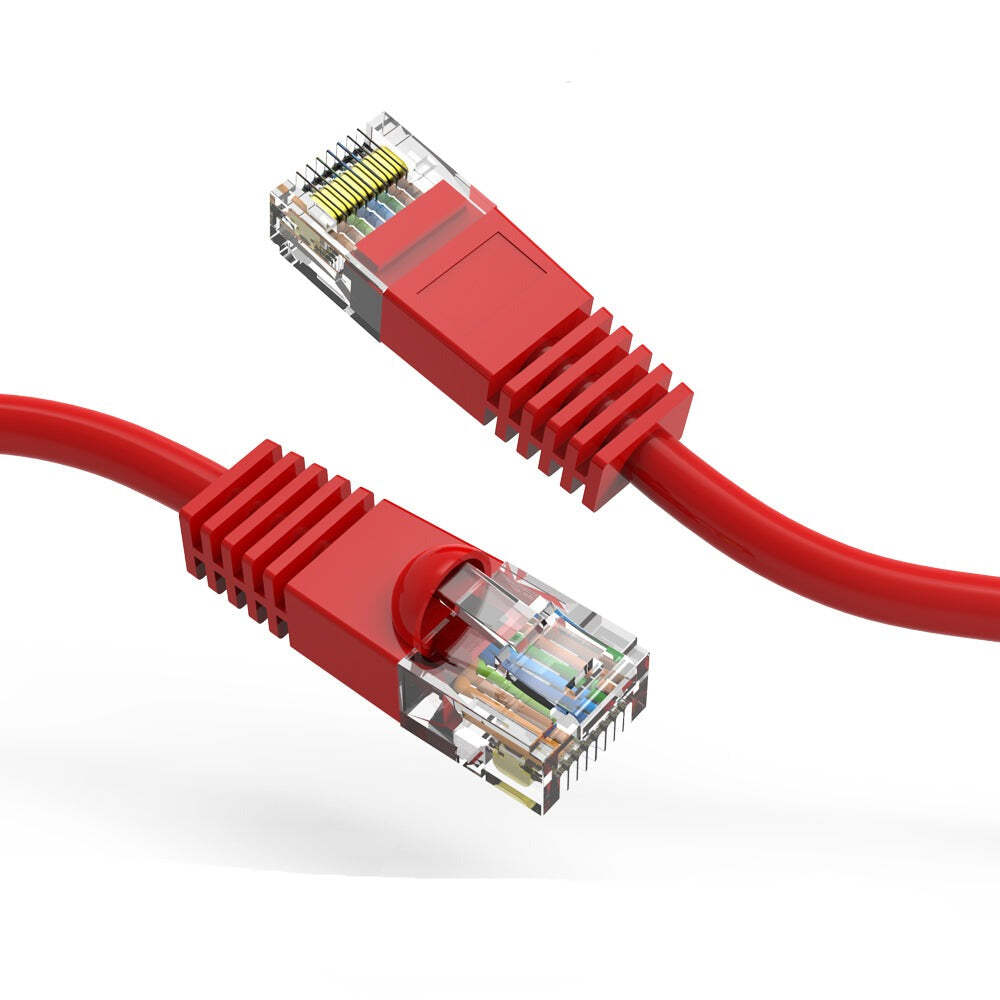 5Ft CAT5E UTP Ethernet Network Booted Cable Red