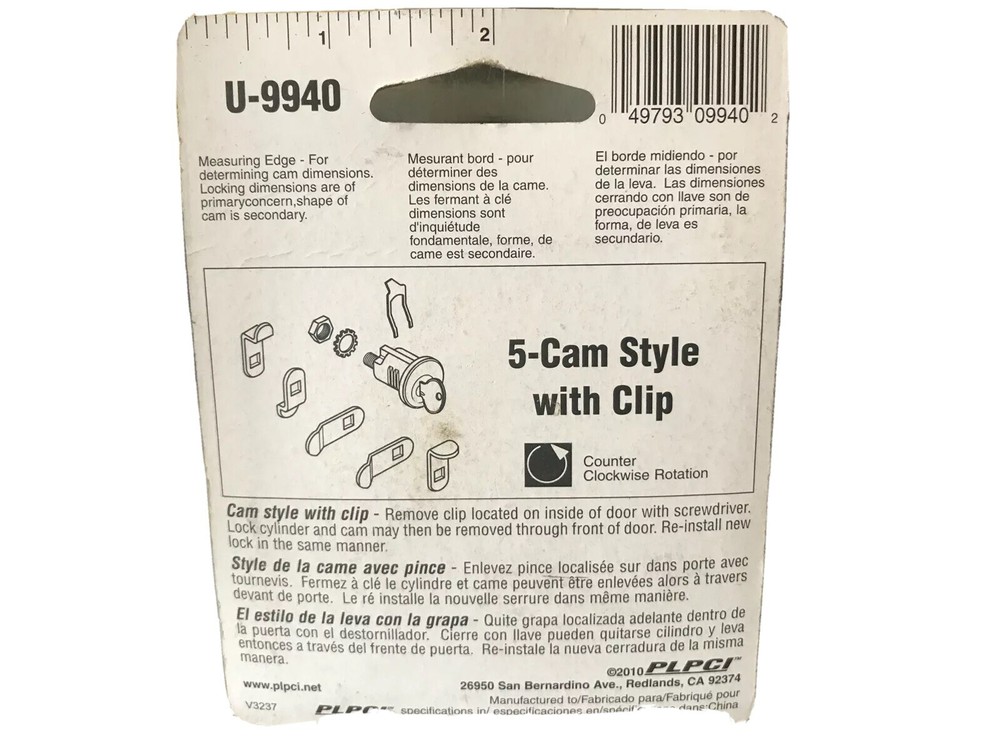 Mailbox Lock Replacement multi-purpose Brass Finish U-9940 Security Keys