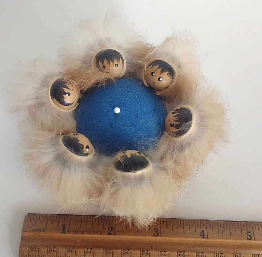 Vintage Made In Alaska Inuit Blanket Toss Pin Cushion