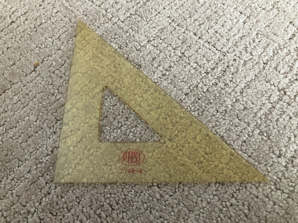 LOT OF 4 VTG PLASTIC DRAFTING DRAWING TOOLS TRIANGLES STERLING POST ECLIPSE ROSS