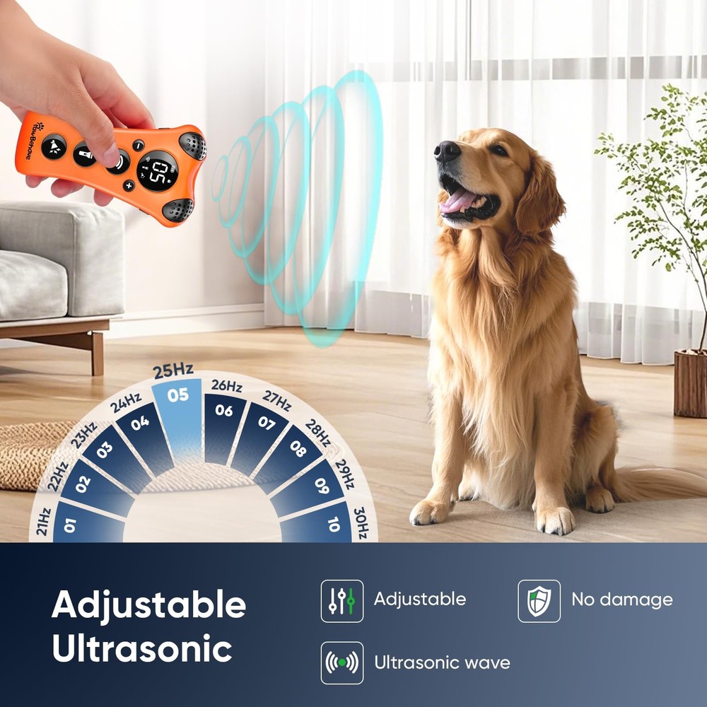 Adjustable Ultrasonic Dog Trainer – World's First Variable Frequency Pet Beha...