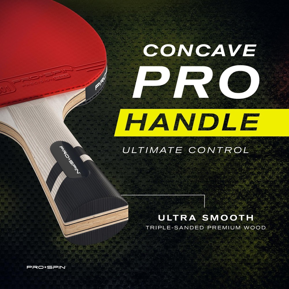 PRO-SPIN Ping Pong Paddles – ITTF Approved 2-Pack, 2-Pack | Active Red